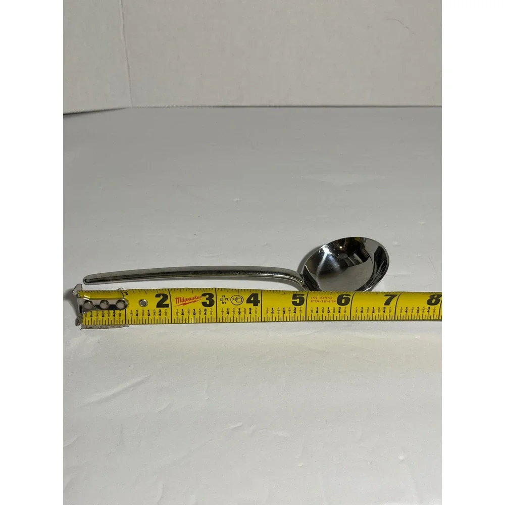 Mikasa 18-8 Stainless Steel Bouillon Round Soup Spoon Japan Modernist Silverware